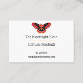 ホワイトヴィンテージタトゥースタイルアートモスビジネスカード  名刺 (正面)