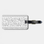 ホワイトヴィンテージチノイスリーフローラボンボージョージ ラゲッジタグ (裏面横)