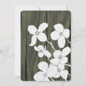 ホワイトヴィンテージドッグウッドオンウッド結婚式招待状 招待状 (裏面)