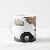 ホワイトヴィンテージビートル写真 コーヒーマグカップ (正面左)