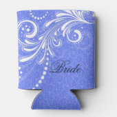 ホワイトヴィンテージフローラスワールブルーダマスク 缶クーラー (裏面)