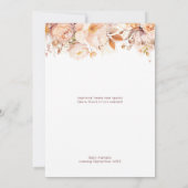 ホワイトヴィンテージフローラ秋ベビー-Q BBQベビーシャワー 招待状 (裏面)