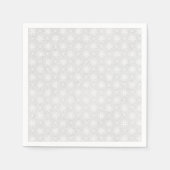 ホワイトヴィンテージホリデークリスマススノーフレーク スタンダードカクテルナプキン (正面)