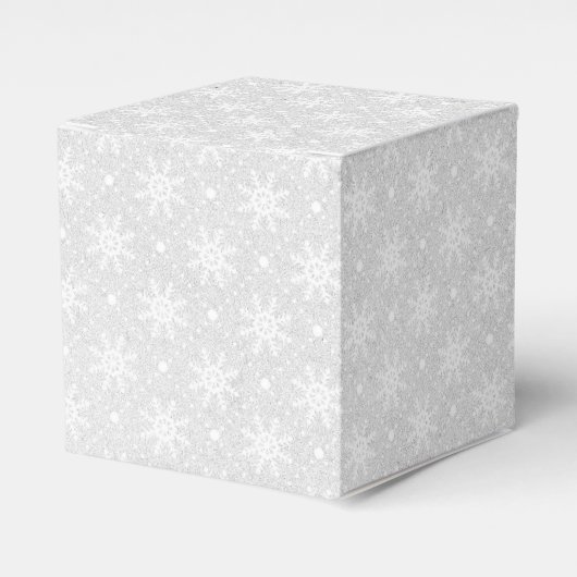 ホワイトヴィンテージホリデークリスマススノーフレーク フェイバーボックス (正面サイド)