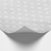 ホワイトヴィンテージホリデークリスマススノーフレーク ラッピングペーパー (角)