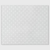 ホワイトヴィンテージホリデークリスマススノーフレーク ラッピングペーパー (フラット)