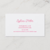 ホワイトヴィンテージマグノリアスボタニカルパーソナル 名刺 (裏面)