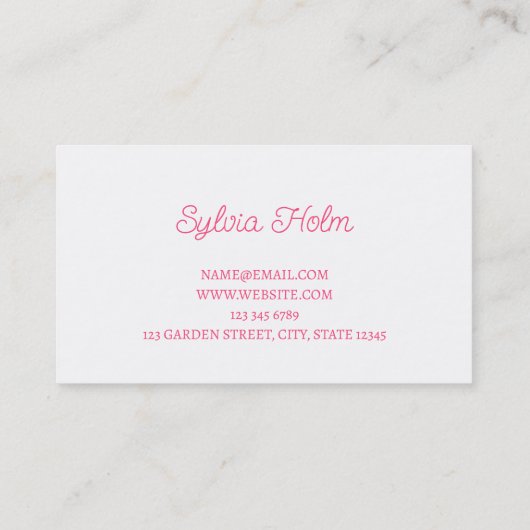 ホワイトヴィンテージマグノリアスボタニカルパーソナル 名刺 (裏面)