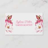 ホワイトヴィンテージマグノリアスボタニカルパーソナル 名刺 (正面)