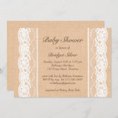 ホワイトヴィンテージレースベビーシャワー招待状 招待状 (正面/裏面)