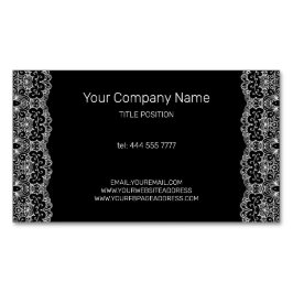 ホワイトヴィンテージレース マグネット名刺