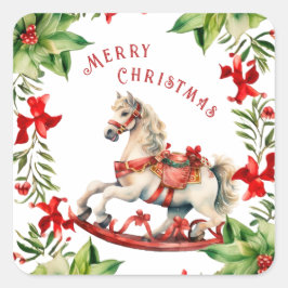 ホワイトヴィンテージロッキングホース スクエアシール