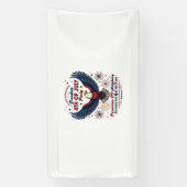 ホワイトヴィンテージ7月4日バナー – レトロイーグル 横断幕 (縦)