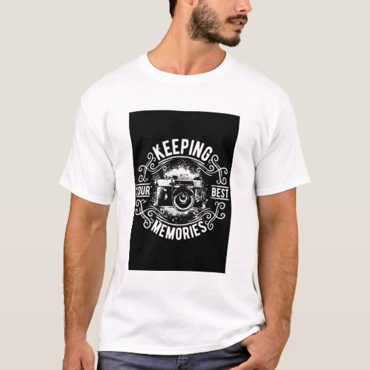 ホワイト保ズ最高のYour Memories Camera Tee Tシャツ (正面)