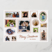 ホワイト写真フレームギャラリ数々のーウォール – 写真 箔シーズンカード (正面)