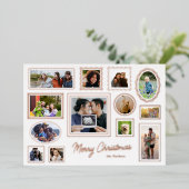 ホワイト写真フレームギャラリ数々のーウォール – 写真 箔シーズンカード (立ち正面)