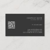 ホワイト写真ロゴカスタムタイポグラフィ 名刺 (裏面)