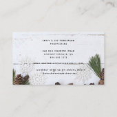 ホワイト動揺して・ウッド素朴・クリスマス 名刺 (裏面)