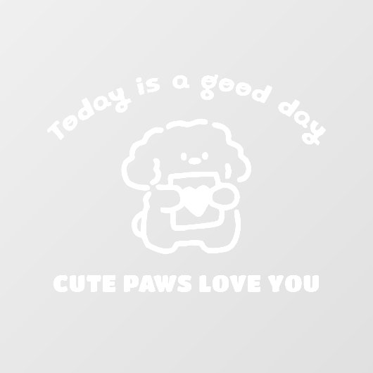 ホワイト動物病院 ウェルカム&営業時間 窓用シール ウィンドウサイン (シート)