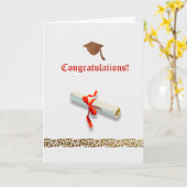 ホワイト卒業カード カード (黄色い花)