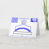 ホワイト卒業キャップブルー大学院2024年帽子 カード (裏面)