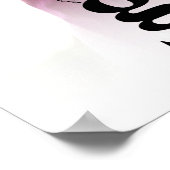 ホワイト卒業写真ブラックタイポグラフィミニマル ポスター (角)