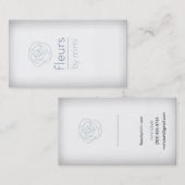 ホワイト名刺(バラ) 名刺 (正面/裏面)