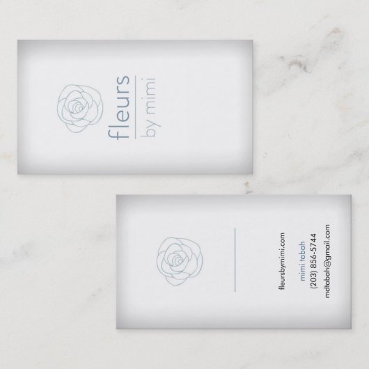 ホワイト名刺(バラ) 名刺 (正面/裏面)