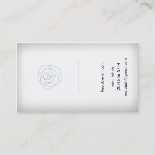 ホワイト名刺(バラ) 名刺 (裏面)