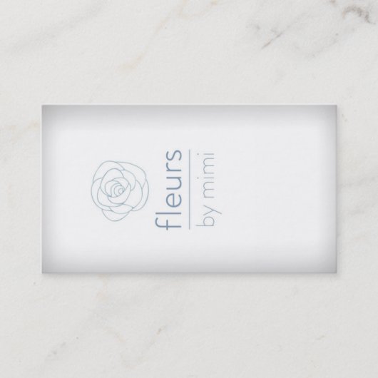 ホワイト名刺(バラ) 名刺 (正面)