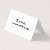 ホワイト大理石の馬 名刺 (裏面)