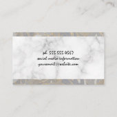 ホワイト大理石パーム葉 名刺 (裏面)