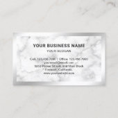 ホワイト大理石鋼溶接ファブリケーター溶接工 名刺 (裏面)