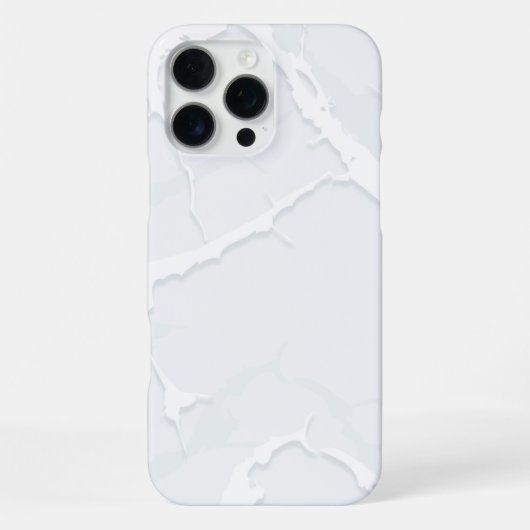 ホワイト大理石 スクラップ エレガント iPhoneケース (裏面)
