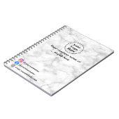 ホワイト大理石 ノートブック (左側)