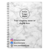 ホワイト大理石 ノートブック (正面)