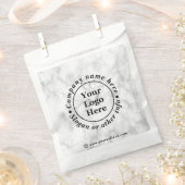 ホワイト大理石 フェイバーバッグ (クリップ留めされた状態)