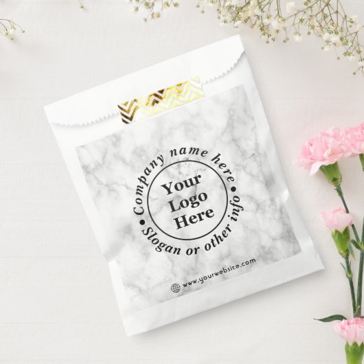 ホワイト大理石 フェイバーバッグ (封をした状態)