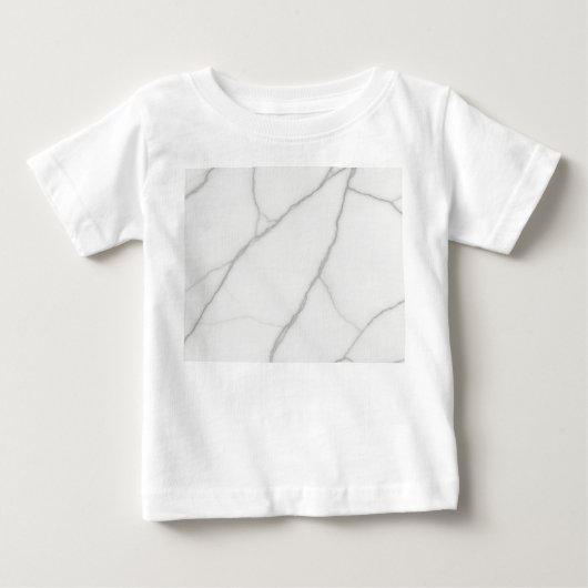 ホワイト大理石 ベビーTシャツ (正面)