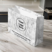 ホワイト大理石 ラージペーパーバッグ