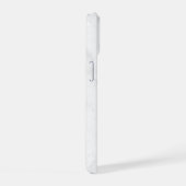  ホワイト大理石 iPhone 15ケース (右側面)