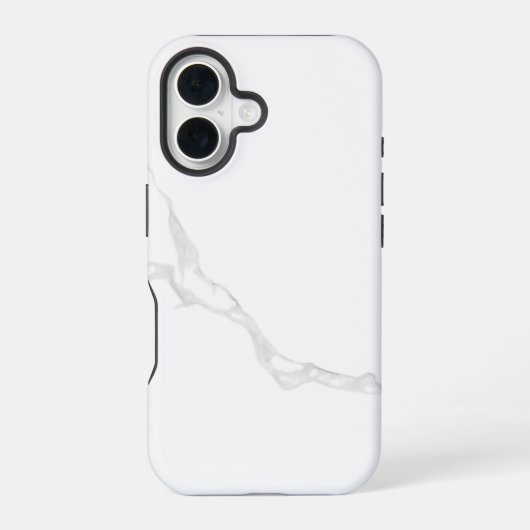 ホワイト大理石 iPhone 16ケース (裏面)
