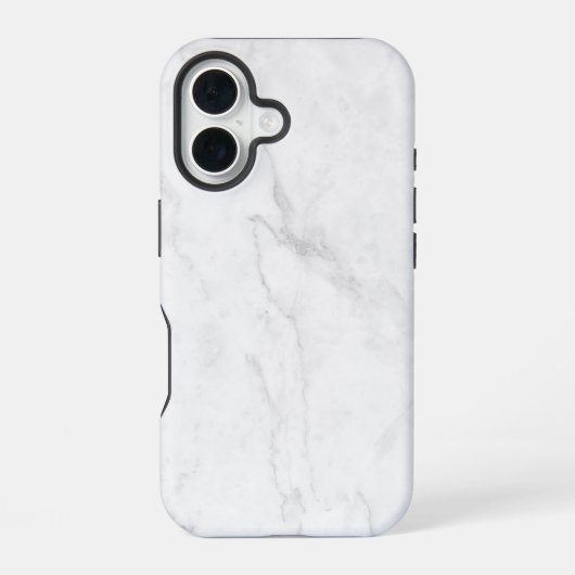 ホワイト大理石 iPhone 16ケース (裏面)