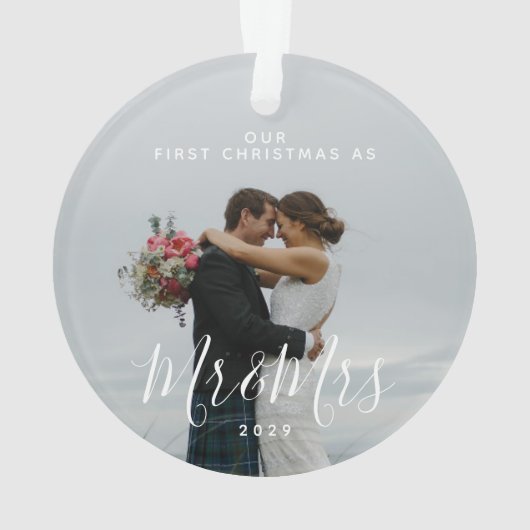 ホワイト夫妻の初めてのクリスマス オーナメント (裏面)