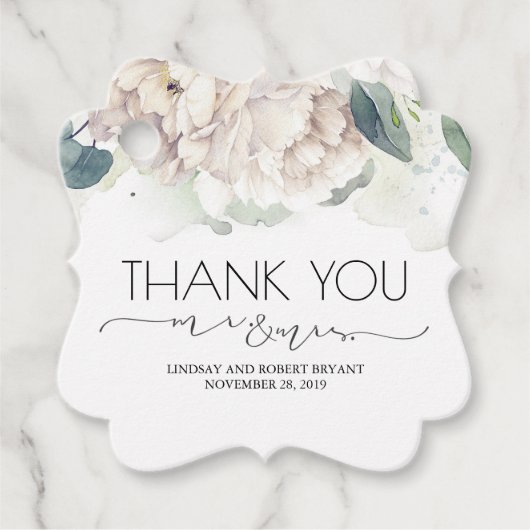 ホワイト夫妻フローラありがとう フェイバータグ (正面)