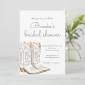 ホワイト女性のカーボーイウェスタンブライダルシャワー 招待状 (スタンド正面)