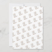 ホワイト女性のカーボーイウェスタンブライダルシャワー 招待状 (裏面)