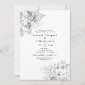 ホワイト婚約パーティ 招待状 (正面)