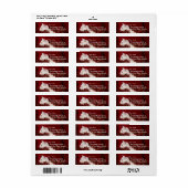 ホワイト子猫クリスマス ラベル (フルシート)