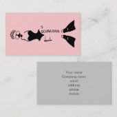 ホワイト宇宙スキューバディバ 名刺 (正面/裏面)